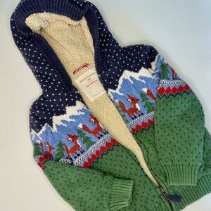 Hanna Andersson Zip Up Sweater Jacket - Size 100 cm | US 4